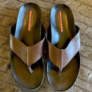 Men’s Prada Leather Flip Flop Thong Prada10-US11